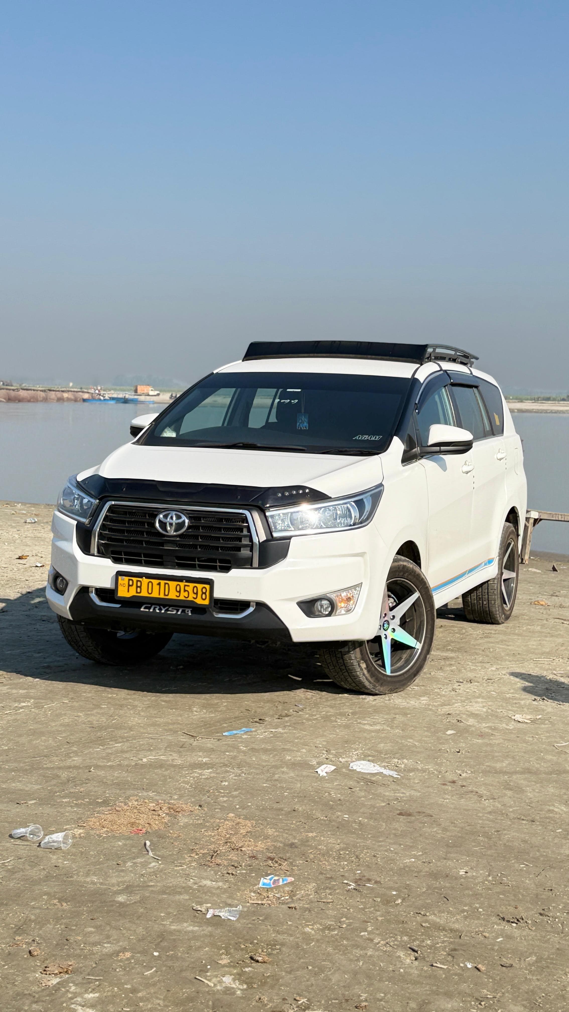 Toyota Innova Crysta premium 7-seater taxi for Delhi Airport and Chandigarh Airport